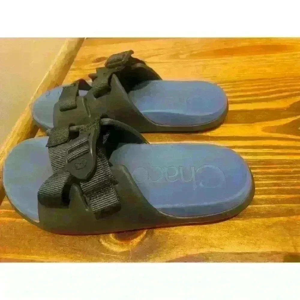 Chaco's Chillos Slide Sport Sandals Navy Blue Boys size 2
